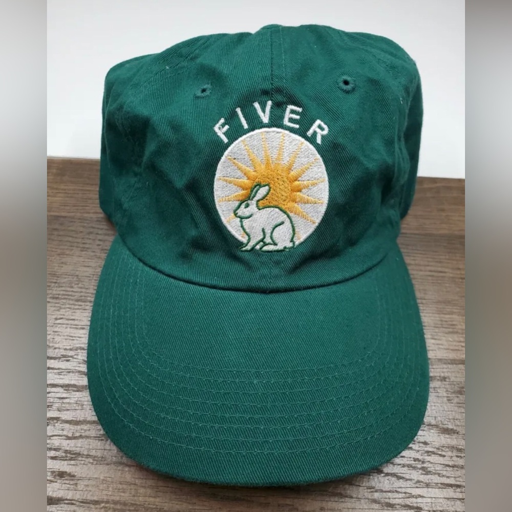 Green Rabbit Logo Fiver Hat Sun Bunny Strapback Fahrenheit Ball Cap